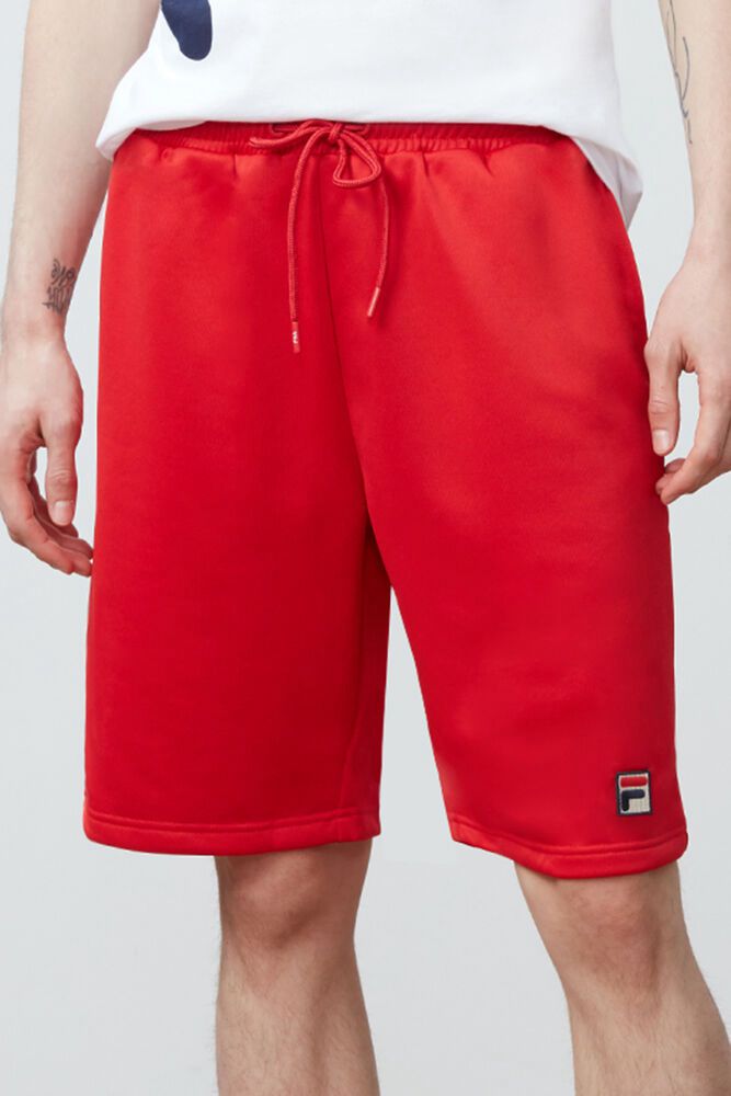 Fila Shorts Mens Red - Dominico - Philippines 3821046-FL